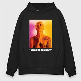 Мужское худи Oversize хлопок с принтом Bieber Star в Белгороде, френч-терри — 70% хлопок, 30% полиэстер. Мягкий теплый начес внутри —100% хлопок | боковые карманы, эластичные манжеты и нижняя кромка, капюшон на магнитной кнопке | bieber | justin bieber | бибер | джастин бибер