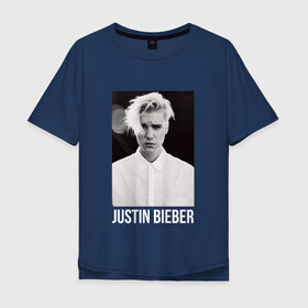 Мужская футболка хлопок Oversize с принтом Bieber в Белгороде, 100% хлопок | свободный крой, круглый ворот, “спинка” длиннее передней части | bieber | justin bieber | бибер | джастин бибер