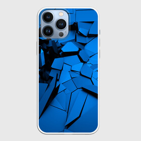 Чехол для iPhone 13 Pro Max с принтом Carbon abstraction BLUE в Белгороде,  |  | Тематика изображения на принте: abstraction | geometry | абстракция | геометрия | грань | краски | кубик | кубики | линии | мозаика | разноцветные | ребро | текстура | тени | узор