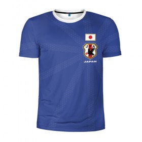 Мужская футболка 3D спортивная с принтом Япония, форма в Белгороде, 100% полиэстер с улучшенными характеристиками | приталенный силуэт, круглая горловина, широкие плечи, сужается к линии бедра | fifa | логотип | мира | фифа | форма | чемпионат | эмблема | япония