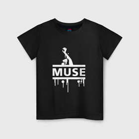 Детская футболка хлопок с принтом Muse в Белгороде, 100% хлопок | круглый вырез горловины, полуприлегающий силуэт, длина до линии бедер | muse |    | доминик ховард | крис уолстенхолм | муза | музе | мусе | мэттью беллами | рок группа