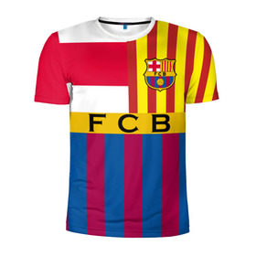 Мужская футболка 3D спортивная с принтом FC Barcelona в Белгороде, 100% полиэстер с улучшенными характеристиками | приталенный силуэт, круглая горловина, широкие плечи, сужается к линии бедра | barcelona | football | logo | spain | sport | арт | барселона | испания | лига | лого | спорт | текстура | фк | футбол | футбольный клуб | эмблема