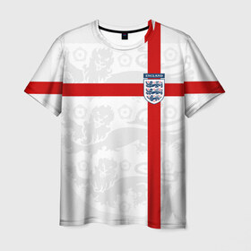 Мужская футболка 3D с принтом Англия, форма в Белгороде, 100% полиэфир | прямой крой, круглый вырез горловины, длина до линии бедер | fc |   сборная | англия | спорт | спортивные | фк | футбол | футбольный клуб