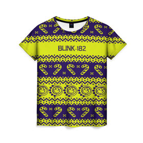 Женская футболка 3D с принтом Blink-182 NEW YEAR COLLECTION в Белгороде, 100% полиэфир ( синтетическое хлопкоподобное полотно) | прямой крой, круглый вырез горловины, длина до линии бедер | Тематика изображения на принте: 