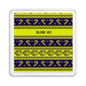 Магнит 55*55 с принтом Blink-182 NEW YEAR COLLECTION в Белгороде, Пластик | Размер: 65*65 мм; Размер печати: 55*55 мм | 