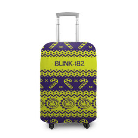 Чехол для чемодана 3D с принтом Blink-182 NEW YEAR COLLECTION в Белгороде, 86% полиэфир, 14% спандекс | двустороннее нанесение принта, прорези для ручек и колес | 