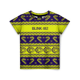 Детская футболка 3D с принтом Blink-182 NEW YEAR COLLECTION в Белгороде, 100% гипоаллергенный полиэфир | прямой крой, круглый вырез горловины, длина до линии бедер, чуть спущенное плечо, ткань немного тянется | 