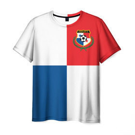 Мужская футболка 3D с принтом Панама, форма в Белгороде, 100% полиэфир | прямой крой, круглый вырез горловины, длина до линии бедер | fifa | фифа | флаг | чемпионат мира