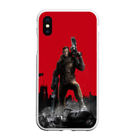 Чехол для iPhone XS Max матовый с принтом Wolfenstein в Белгороде, Силикон | Область печати: задняя сторона чехла, без боковых панелей | bj | castle | colossus | new order | old blood | wolfenstein | би джей | блаcковиц | блажкович | блацкович | вольфенштайн | вольфенштейн | вульфенштайн | вульфенштейн | уильям