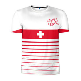 Мужская футболка 3D спортивная с принтом Швейцария, форма в Белгороде, 100% полиэстер с улучшенными характеристиками | приталенный силуэт, круглая горловина, широкие плечи, сужается к линии бедра | fc | спорт | спортивные | фк | футбол | футбольный клуб | швейцария
