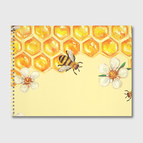 Альбом для рисования с принтом Любители меда в Белгороде, 100% бумага
 | матовая бумага, плотность 200 мг. | крылья | мед | насекомое | полет | природа | пчелы | улей | цветное | яркое