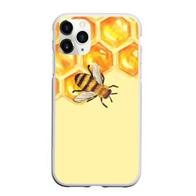 Чехол для iPhone 11 Pro матовый с принтом Любители меда в Белгороде, Силикон |  | крылья | мед | насекомое | полет | природа | пчелы | улей | цветное | яркое
