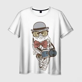 Мужская футболка 3D с принтом Фотограф в Белгороде, 100% полиэфир | прямой крой, круглый вырез горловины, длина до линии бедер | 