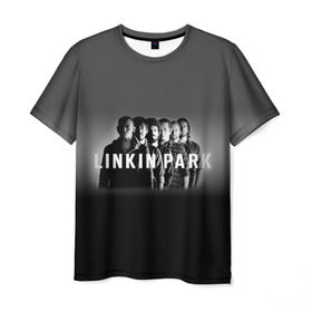 Мужская футболка 3D с принтом Группа Linkin Park в Белгороде, 100% полиэфир | прямой крой, круглый вырез горловины, длина до линии бедер | bennington | chester | linkin park | альтернативный | беннингтон | группа | ленкин | линкин | майк | метал | музыкант | ню | нюметал | парк | певец | рок | рэп | честер | электроник