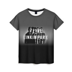 Женская футболка 3D с принтом Группа Linkin Park в Белгороде, 100% полиэфир ( синтетическое хлопкоподобное полотно) | прямой крой, круглый вырез горловины, длина до линии бедер | bennington | chester | linkin park | альтернативный | беннингтон | группа | ленкин | линкин | майк | метал | музыкант | ню | нюметал | парк | певец | рок | рэп | честер | электроник