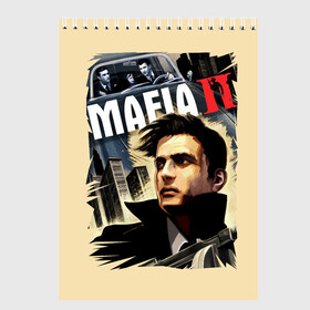 Скетчбук с принтом MAFIA 2 в Белгороде, 100% бумага
 | 48 листов, плотность листов — 100 г/м2, плотность картонной обложки — 250 г/м2. Листы скреплены сверху удобной пружинной спиралью | Тематика изображения на принте: gangster | gun | mafia | гангстер | игра | мафия | оружия | сша | чикаго