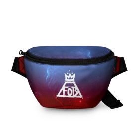 Поясная сумка 3D с принтом FALL OUT BOY SPACE COLLECTION в Белгороде, 100% полиэстер | плотная ткань, ремень с регулируемой длиной, внутри несколько карманов для мелочей, основное отделение и карман с обратной стороны сумки застегиваются на молнию | fall out boy | logo | music | pop | rock | альтернатива | металл | музыка | музыкальный | поп | рок