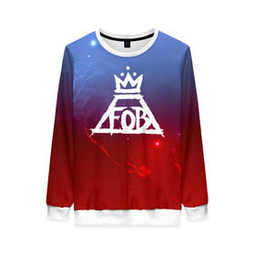 Женский свитшот 3D с принтом FALL OUT BOY SPACE COLLECTION в Белгороде, 100% полиэстер с мягким внутренним слоем | круглый вырез горловины, мягкая резинка на манжетах и поясе, свободная посадка по фигуре | fall out boy | logo | music | pop | rock | альтернатива | металл | музыка | музыкальный | поп | рок