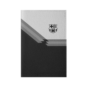 Обложка для паспорта матовая кожа с принтом FC Barcelona в Белгороде, натуральная матовая кожа | размер 19,3 х 13,7 см; прозрачные пластиковые крепления | Тематика изображения на принте: barcelona | football | logo | spain | sport | арт | барселона | испания | лига | лого | спорт | текстура | фк | футбол | футбольный клуб | эмблема