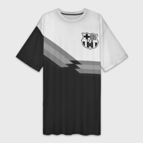 Платье-футболка 3D с принтом FC Barcelona в Белгороде,  |  | barcelona | football | logo | spain | sport | арт | барселона | испания | лига | лого | спорт | текстура | фк | футбол | футбольный клуб | эмблема