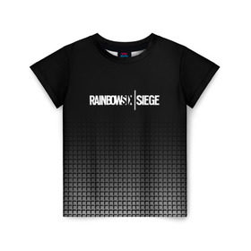 Детская футболка 3D с принтом RAINBOW SIX SIEGE в Белгороде, 100% гипоаллергенный полиэфир | прямой крой, круглый вырез горловины, длина до линии бедер, чуть спущенное плечо, ткань немного тянется | rainbow | rainbow six | siege | six | игры | шутер