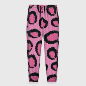 Мужские брюки 3D с принтом Розовый гепард в Белгороде, 100% полиэстер | манжеты по низу, эластичный пояс регулируется шнурком, по бокам два кармана без застежек, внутренняя часть кармана из мелкой сетки | африка | животное | леопард