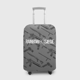 Чехол для чемодана 3D с принтом RAINBOW SIX SIEGE в Белгороде, 86% полиэфир, 14% спандекс | двустороннее нанесение принта, прорези для ручек и колес | 