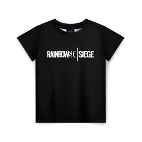 Детская футболка 3D с принтом RAINBOW SIX SIEGE в Белгороде, 100% гипоаллергенный полиэфир | прямой крой, круглый вырез горловины, длина до линии бедер, чуть спущенное плечо, ткань немного тянется | rainbow | rainbow six | siege | six | игры | шутер