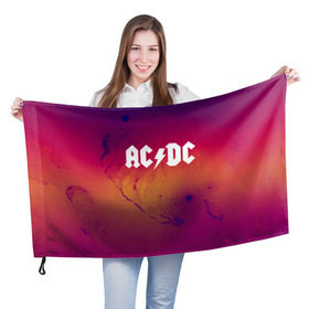 Флаг 3D с принтом AC DC COLLECTION SPACE EDITION в Белгороде, 100% полиэстер | плотность ткани — 95 г/м2, размер — 67 х 109 см. Принт наносится с одной стороны | ac dc | logo | music | pop | rock | usa | альтернатива | металл | музыка | музыкальный | поп | рок