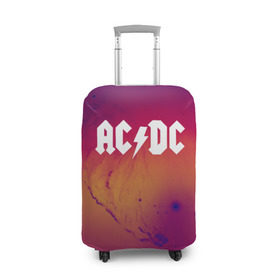 Чехол для чемодана 3D с принтом AC DC COLLECTION SPACE EDITION в Белгороде, 86% полиэфир, 14% спандекс | двустороннее нанесение принта, прорези для ручек и колес | ac dc | logo | music | pop | rock | usa | альтернатива | металл | музыка | музыкальный | поп | рок