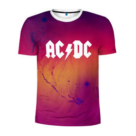 Мужская футболка 3D спортивная с принтом AC DC COLLECTION SPACE EDITION в Белгороде, 100% полиэстер с улучшенными характеристиками | приталенный силуэт, круглая горловина, широкие плечи, сужается к линии бедра | ac dc | logo | music | pop | rock | usa | альтернатива | металл | музыка | музыкальный | поп | рок