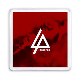 Магнит 55*55 с принтом LINKIN PARK COLOR RED MUSIC в Белгороде, Пластик | Размер: 65*65 мм; Размер печати: 55*55 мм | linkin park | logo | music | pop | rock | альтернатива | металл | музыка | музыкальный | поп | рок | честер беннингтон