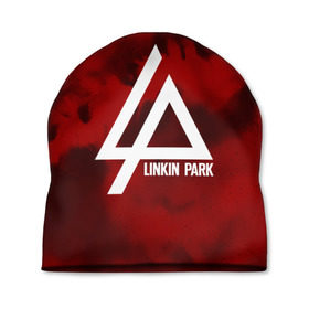 Шапка 3D с принтом LINKIN PARK COLOR RED MUSIC в Белгороде, 100% полиэстер | универсальный размер, печать по всей поверхности изделия | linkin park | logo | music | pop | rock | альтернатива | металл | музыка | музыкальный | поп | рок | честер беннингтон