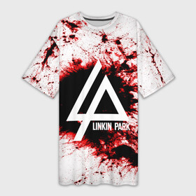 Платье-футболка 3D с принтом LINKIN PARK BLOOD COLLECTION в Белгороде,  |  | linkin park | logo | music | pop | rock | альтернатива | металл | музыка | музыкальный | поп | рок | честер беннингтон