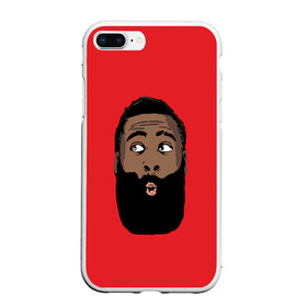 Чехол для iPhone 7Plus/8 Plus матовый с принтом James Harden в Белгороде, Силикон | Область печати: задняя сторона чехла, без боковых панелей | Тематика изображения на принте: 13 | fear the beard | houston rockets | mvp | nba | баскетбол | джеймс харден | нба | хьюстон рокетс