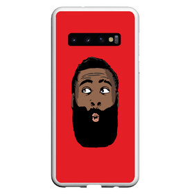 Чехол для Samsung Galaxy S10 с принтом James Harden в Белгороде, Силикон | Область печати: задняя сторона чехла, без боковых панелей | Тематика изображения на принте: 13 | fear the beard | houston rockets | mvp | nba | баскетбол | джеймс харден | нба | хьюстон рокетс