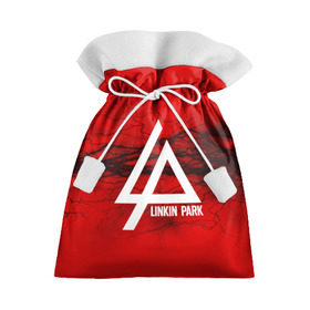 Подарочный 3D мешок с принтом LINKIN PARK lightning red в Белгороде, 100% полиэстер | Размер: 29*39 см | linkin park | logo | music | pop | rock | альтернатива | металл | музыка | музыкальный | поп | рок | честер беннингтон