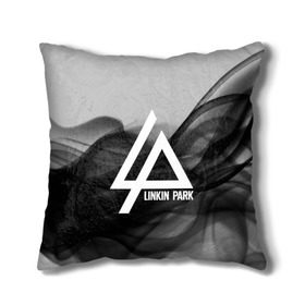 Подушка 3D с принтом LINKIN PARK SMOKE GRAY 2018 в Белгороде, наволочка – 100% полиэстер, наполнитель – холлофайбер (легкий наполнитель, не вызывает аллергию). | состоит из подушки и наволочки. Наволочка на молнии, легко снимается для стирки | Тематика изображения на принте: linkin park | logo | music | pop | rock | альтернатива | металл | музыка | музыкальный | поп | рок | честер беннингтон