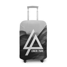 Чехол для чемодана 3D с принтом LINKIN PARK SMOKE GRAY 2018 в Белгороде, 86% полиэфир, 14% спандекс | двустороннее нанесение принта, прорези для ручек и колес | Тематика изображения на принте: linkin park | logo | music | pop | rock | альтернатива | металл | музыка | музыкальный | поп | рок | честер беннингтон