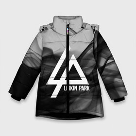 Зимняя куртка для девочек 3D с принтом LINKIN PARK SMOKE GRAY 2018 в Белгороде, ткань верха — 100% полиэстер; подклад — 100% полиэстер, утеплитель — 100% полиэстер. | длина ниже бедра, удлиненная спинка, воротник стойка и отстегивающийся капюшон. Есть боковые карманы с листочкой на кнопках, утяжки по низу изделия и внутренний карман на молнии. 

Предусмотрены светоотражающий принт на спинке, радужный светоотражающий элемент на пуллере молнии и на резинке для утяжки. | linkin park | logo | music | pop | rock | альтернатива | металл | музыка | музыкальный | поп | рок | честер беннингтон