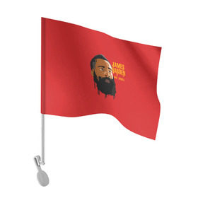 Флаг для автомобиля с принтом James Harden в Белгороде, 100% полиэстер | Размер: 30*21 см | fear the beard | houston rockets | nba | rise sports | баскетбол | джеймс харден | нба | хьюстон рокетс