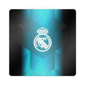 Магнит виниловый Квадрат с принтом Real Madrid Geometry Sport в Белгороде, полимерный материал с магнитным слоем | размер 9*9 см, закругленные углы | Тематика изображения на принте: emirates | fc | real madrid | геометрия | реал мадрид | футбольный клуб | эмблема