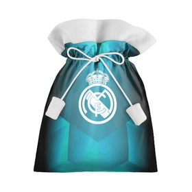 Подарочный 3D мешок с принтом Real Madrid Geometry Sport в Белгороде, 100% полиэстер | Размер: 29*39 см | emirates | fc | real madrid | геометрия | реал мадрид | футбольный клуб | эмблема