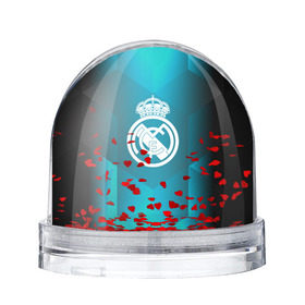 Водяной шар с принтом Real Madrid Geometry Sport в Белгороде, Пластик | Изображение внутри шара печатается на глянцевой фотобумаге с двух сторон | emirates | fc | real madrid | геометрия | реал мадрид | футбольный клуб | эмблема