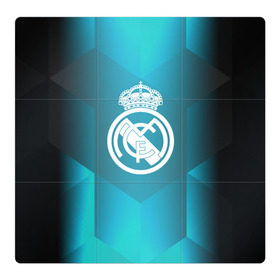 Магнитный плакат 3Х3 с принтом Real Madrid Geometry Sport в Белгороде, Полимерный материал с магнитным слоем | 9 деталей размером 9*9 см | emirates | fc | real madrid | геометрия | реал мадрид | футбольный клуб | эмблема