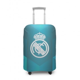 Чехол для чемодана 3D с принтом Real Madrid Geometry Sport в Белгороде, 86% полиэфир, 14% спандекс | двустороннее нанесение принта, прорези для ручек и колес | emirates | fc | real madrid | геометрия | реал мадрид | футбольный клуб | эмблема