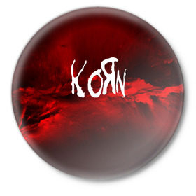 Значок с принтом KORN(MUSIC ABSTRACT SYLE) в Белгороде,  металл | круглая форма, металлическая застежка в виде булавки | korn | logo | music | pop | rock | альтернатива | металл | музыка | музыкальный | поп | рок
