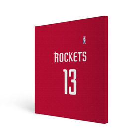 Холст квадратный с принтом Houston Rockets в Белгороде, 100% ПВХ |  | 13 | fear the beard | houston rockets | nba | rise sports | баскетбол | баскетбольная | джеймс харден | нба | номер | спортивная | форма | хьюстон рокетс