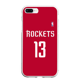 Чехол для iPhone 7Plus/8 Plus матовый с принтом Houston Rockets в Белгороде, Силикон | Область печати: задняя сторона чехла, без боковых панелей | Тематика изображения на принте: 13 | fear the beard | houston rockets | nba | rise sports | баскетбол | баскетбольная | джеймс харден | нба | номер | спортивная | форма | хьюстон рокетс