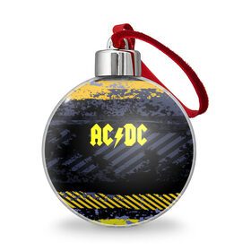 Ёлочный шар с принтом AC DC STREET COLLECTION в Белгороде, Пластик | Диаметр: 77 мм | ac dc | logo | music | pop | rock | альтернатива | металл | музыка | музыкальный | поп | рок